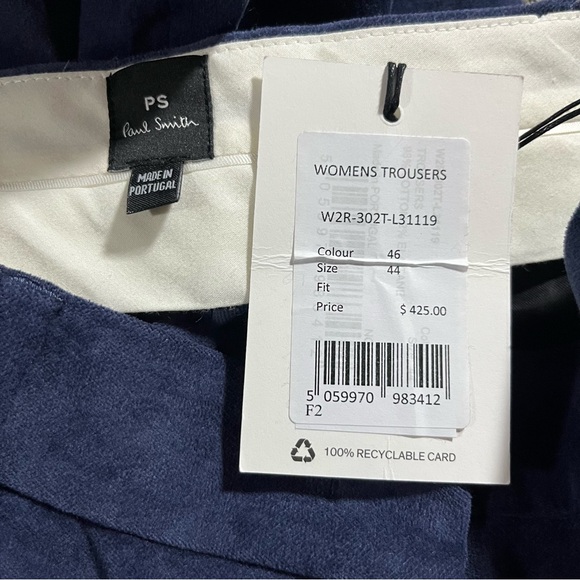 Paul Smith Women's Deep Blue Trousers - Picture 9 of 10